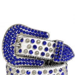 Karma Belt - Alligator - White With Saphire Stones - Style 14 Shop All