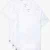 Lacoste T-Shirt - Crewneck Slim Fit 3-Pack - White - TH3321