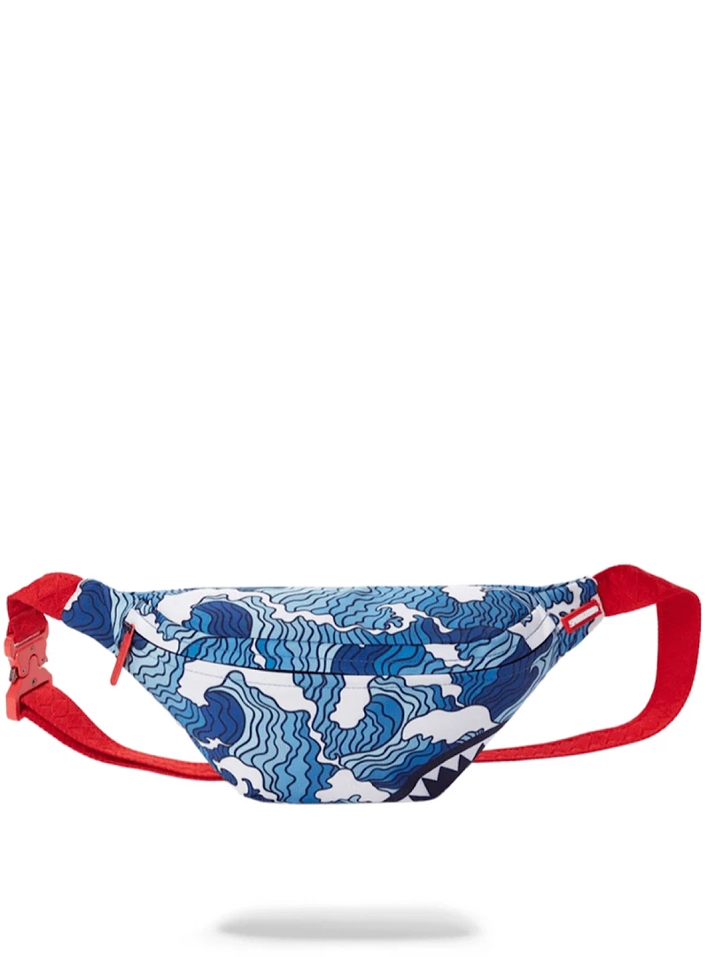 Sprayground Bag - Shark Wave Savvy Crossbody - Blue Camo - B3975 Shop All 1 Sprayground Bag - Shark Wave Savvy Crossbody - Blue Camo - B3975 Shop All