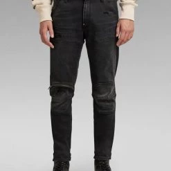 G-Star Jeans - 5620 3D Zip Knee Skinny - Worn In Black Onyx Restored - D01252-C910