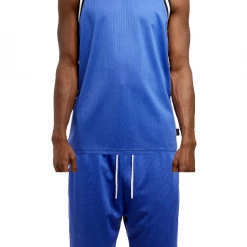 Rebel Minds Short Set - Solid Mesh Tank - Royal - 100-120