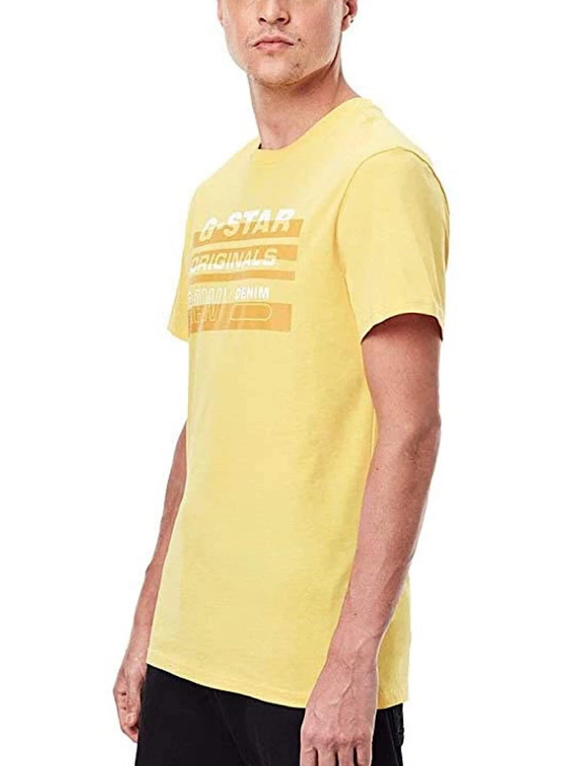 G-Star T-Shirt - Combat Jersey - Yellow Cab - D19268 1 G-Star T-Shirt - Combat Jersey - Yellow Cab - D19268