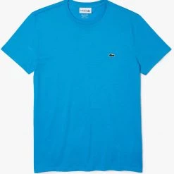 Lacoste T-Shirt - Crewneck Pima Cotton Jersey - Turquoise-HLU - TH6709