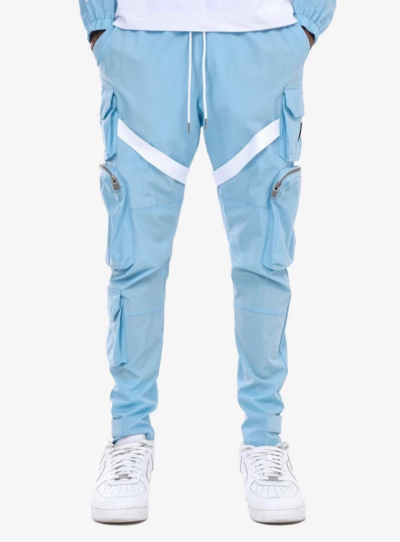 Shop All Life Code Track Pants - Utility Straps - Light Blue - 13P03 1 Shop All Life Code Track Pants - Utility Straps - Light Blue - 13P03