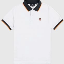 Psycho Bunny - Greyson Terry Polo - White - SP22 - B6K305S1CO