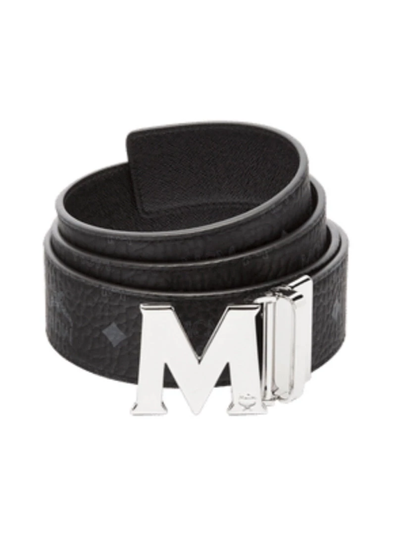 Shop All MCM Belt - Reversible - Black With Silver Buckle 3 Shop All MCM Belt - Reversible - Black With Silver Buckle