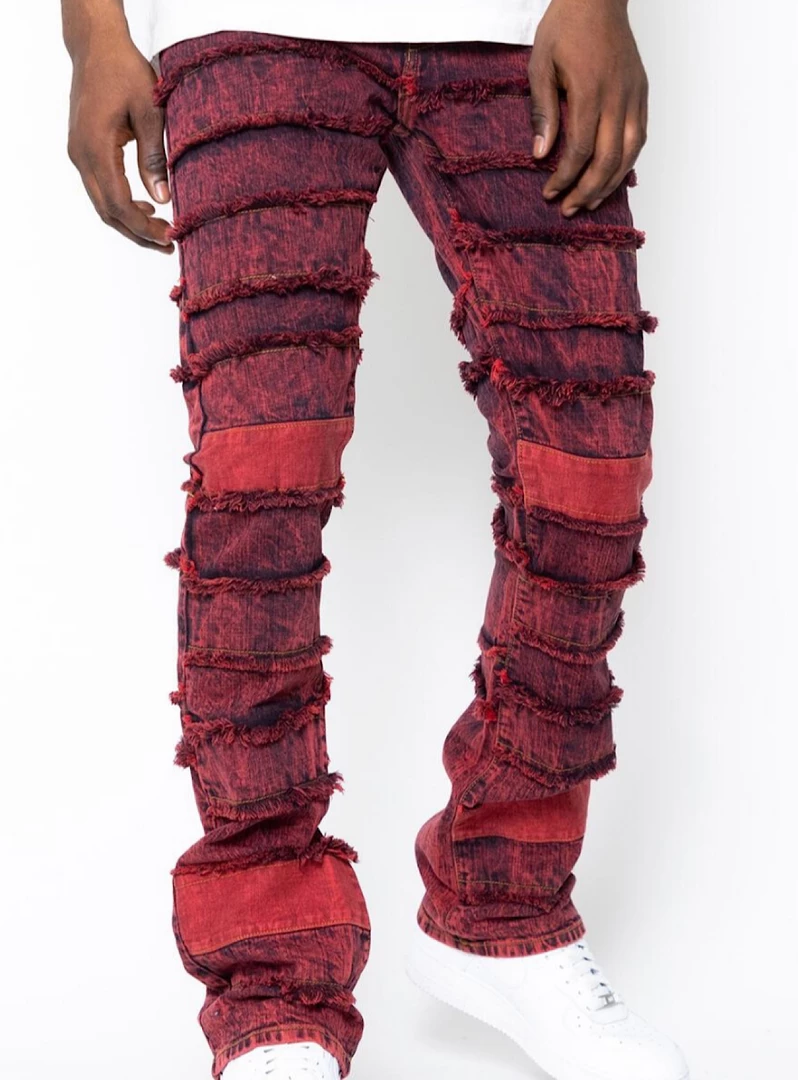Golden Denim Jeans - The Stacked - Crimson Red - GDSPQS122-21 2 Golden Denim Jeans - The Stacked - Crimson Red - GDSPQS122-21