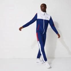 Lacoste Tracksuit - ColorBlocked - White With White And Red - WH2104 Shop All