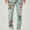 First Row Jeans - Graffiti - Light Sand Tint - FRD2211