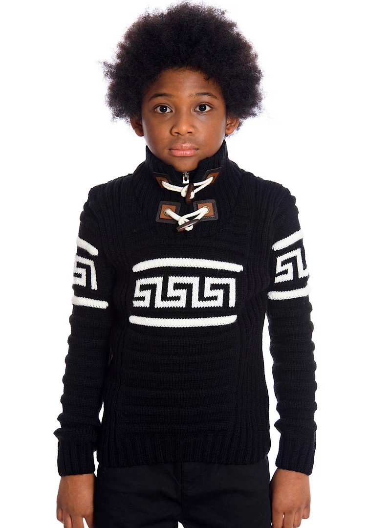 LCR Kids Sweater - Knit - Black - K-6335 1 LCR Kids Sweater - Knit - Black - K-6335