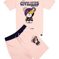 Civilized Short Set - Bear - Lt Pink - CV1497 Shop All