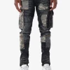 Shop All Copper Rivet Jeans - Rip & Camo Repair - Black And Camo - 133037