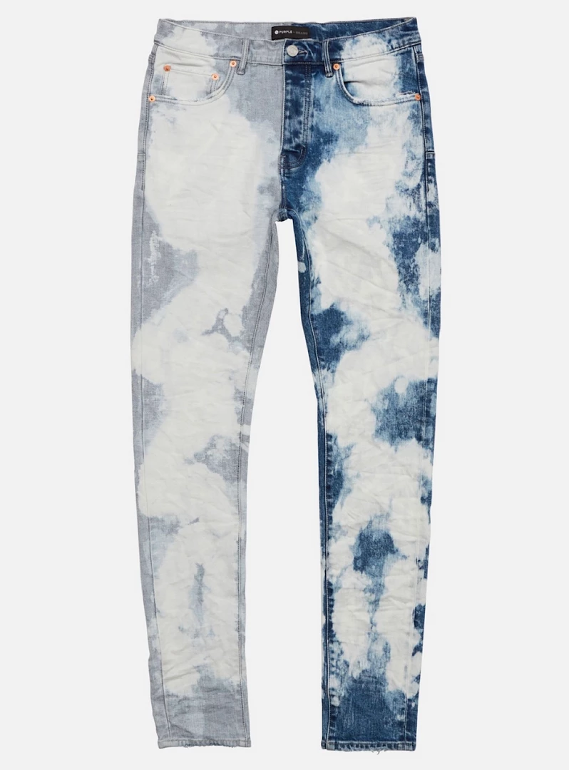 Purple-Brand Jeans - Two-Tone Bleach - MidIndigo - P001-TBMI222 1 Purple-Brand Jeans - Two-Tone Bleach - MidIndigo - P001-TBMI222