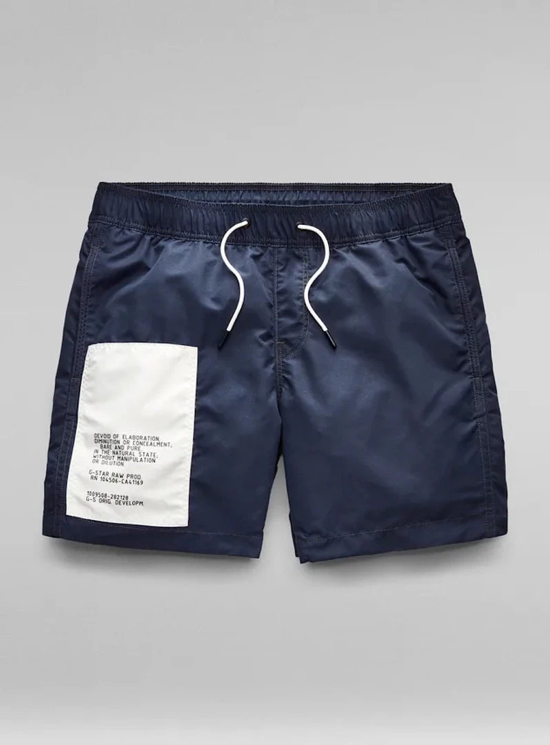 G-Star Swim Trunks - Dirik Patch - Dk Patriot Blue- D21126 1 G-Star Swim Trunks - Dirik Patch - Dk Patriot Blue- D21126