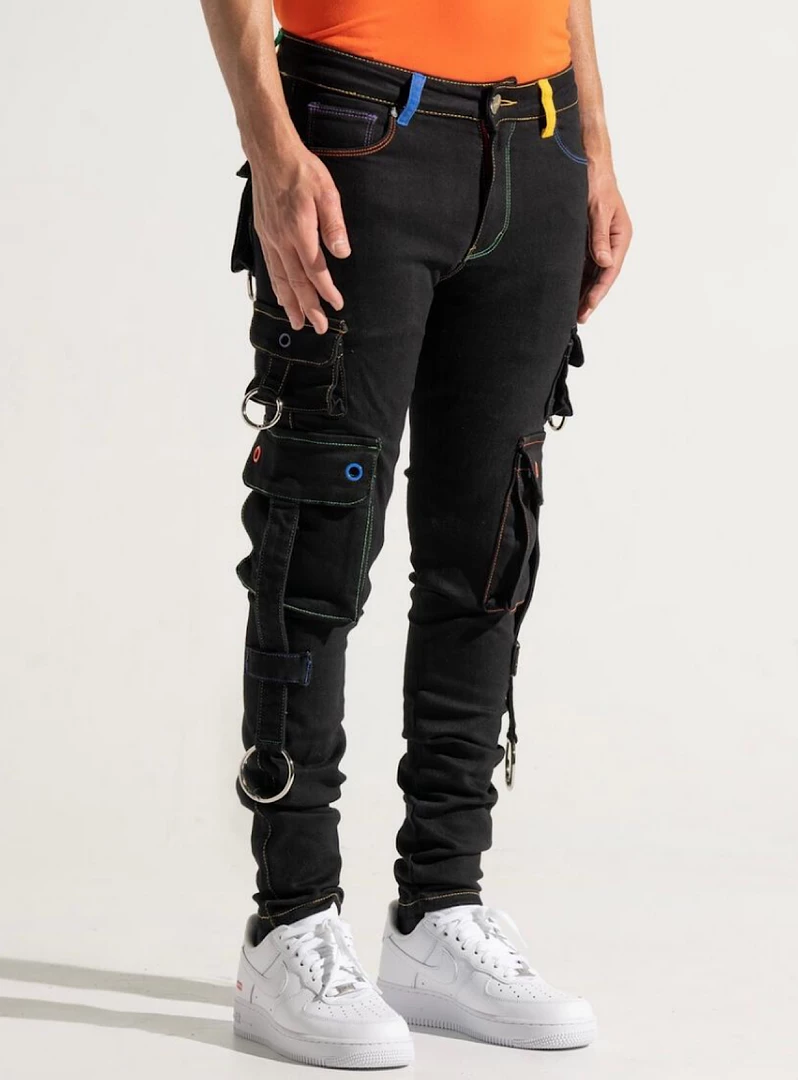 Shop All Pheelings Jeans - Auhl Aologne - Black And Multi - PH-SS21-50 1 Shop All Pheelings Jeans - Auhl Aologne - Black And Multi - PH-SS21-50