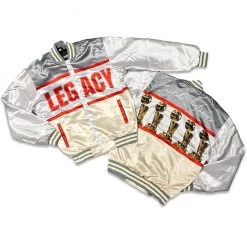 Shop All Retro Label Jacket - Buld Yours 3'S Muslin - Grey And Beige