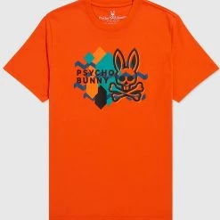 Psycho Bunny T-Shirt - Everett - Alloy Orange - SP22 - B6U328S1PC Shop All