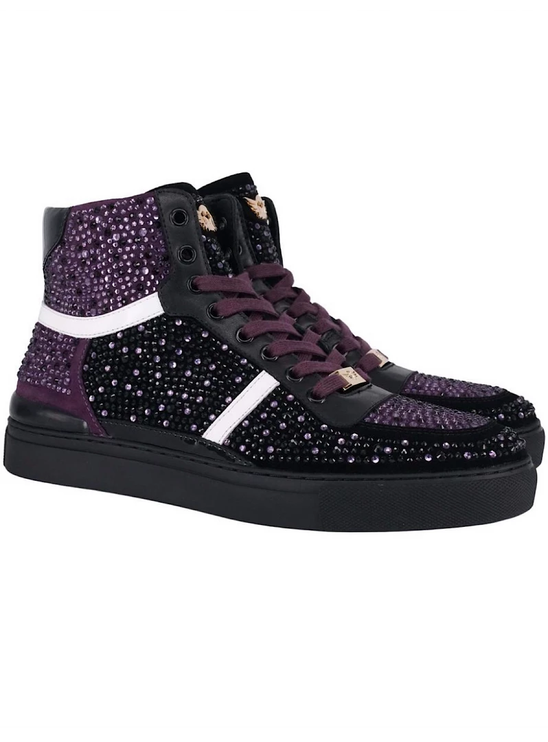 Ferrari Massari Shoes - Stripes Hustler Grape - Purple And Black Shop All 1 Ferrari Massari Shoes - Stripes Hustler Grape - Purple And Black Shop All