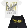 New Arrivals Rawyalty Short Set - Eagle Stones - Yellow And White
