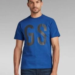 G-Star T-Shirt - Rugby Graphic Loose - Lighting Blue - D20392 Shop All