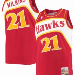 Shop All Mitchell & Ness Jersey - Atlanta Hawks Wilkins 21 - Red - SMJYGS18137