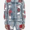 Shop All Copper Rivet Denim Jacket - Icon - Blue And Red - 113507