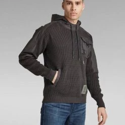 G-Star Hoodie - Woven Mix - Cloack - D20681