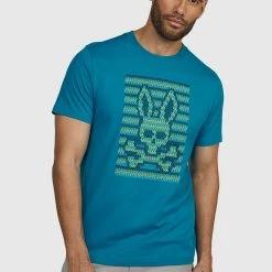 Psycho Bunny T-Shirt - Santiago - Blue Clay - SP22 - B6U310S1PC Shop All