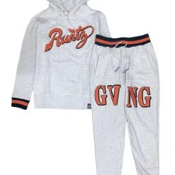 Runtz Jogger Set - Logo - Oatmeal And Orange - 321-33670