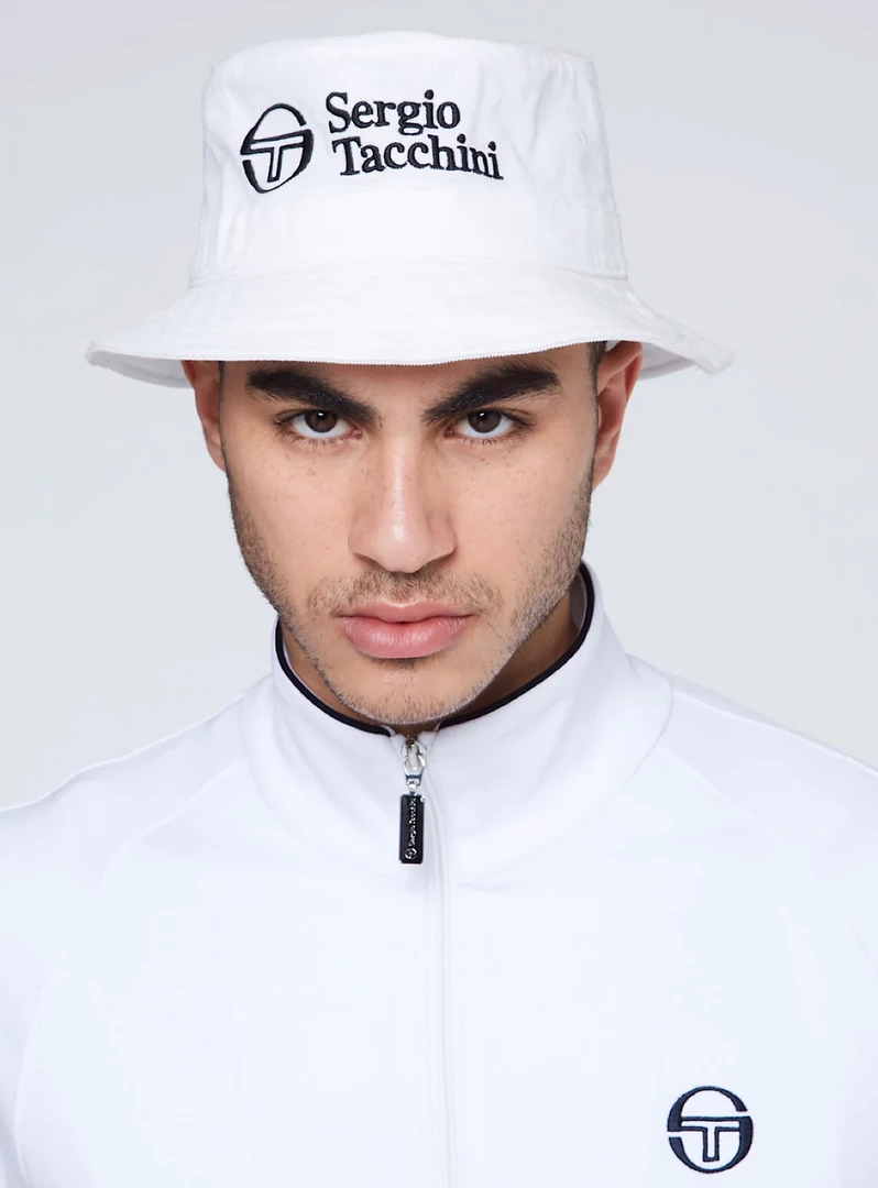 Sergio Tacchini Logo Bucket Hat - White - STS22X50320-000 Shop All 1 Sergio Tacchini Logo Bucket Hat - White - STS22X50320-000 Shop All