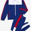 Lacoste Tracksuit - ColorBlocked - White With White And Red - WH2104 Shop All