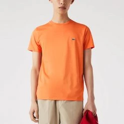Lacoste T-Shirt - Crewneck Pima Cotton Jersey - Orange-NPB - TH6709 Shop All
