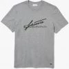 Lacoste T-Shirt - Signature Logo - Grey Chine - TH2054