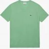 Shop All Lacoste T-Shirt - V-Neck Pima Cotton Jersey - Green-TTF - TH6710