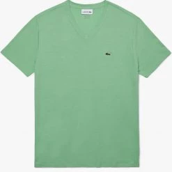 Shop All Lacoste T-Shirt - V-Neck Pima Cotton Jersey - Green-TTF - TH6710