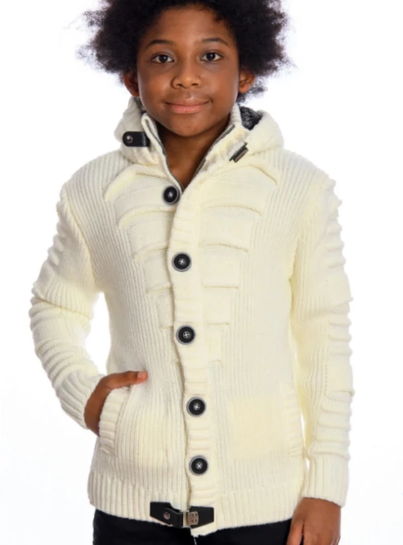 LCR Kids Sweater - Knit - Ecru - K-5607 1 LCR Kids Sweater - Knit - Ecru - K-5607