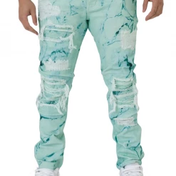 Capital Denim Jeans - Minted Denim - Mint Marble - CPTL47
