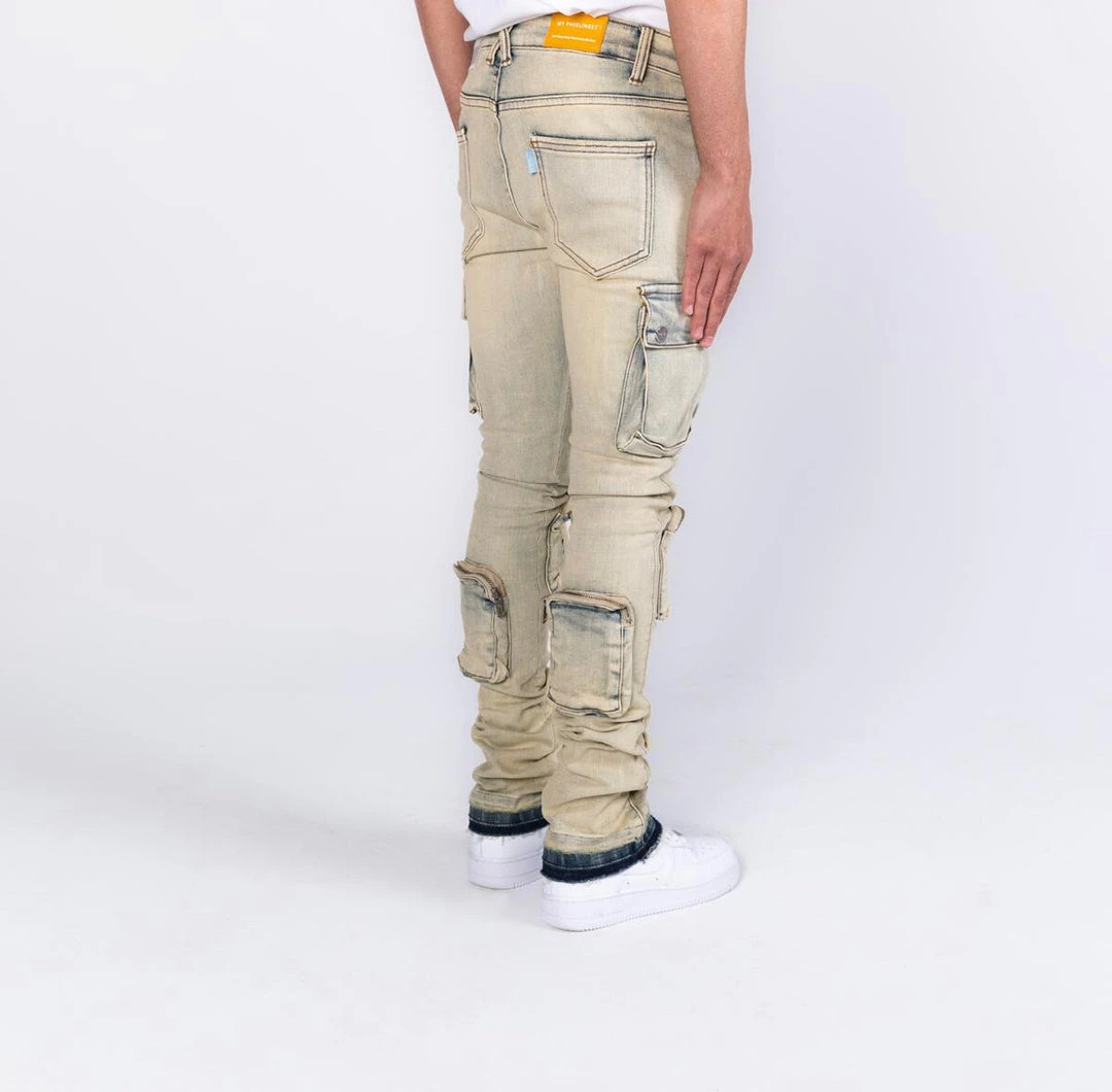 Shop All Pheelings Jeans - Never Look Back Cargo Flare Stacked - Sand Wash - PH-SS22-80 4 Shop All Pheelings Jeans - Never Look Back Cargo Flare Stacked - Sand Wash - PH-SS22-80