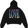 Love Hoodie - Love Flames - Black