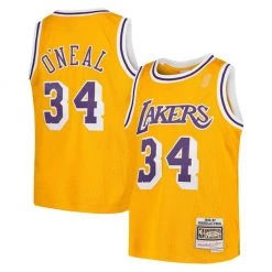 Shop All Kids Mitchell & Ness Kids Jersey - Lakers 34 O'Neal - Yellow