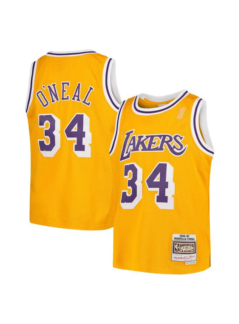 Shop All Kids Mitchell & Ness Kids Jersey - Lakers 34 O'Neal - Yellow 1 Shop All Kids Mitchell & Ness Kids Jersey - Lakers 34 O'Neal - Yellow