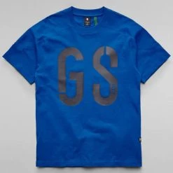 G-Star T-Shirt - Rugby Graphic Loose - Lighting Blue - D20392 Shop All