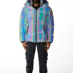 Shop All Rebel Minds Jacket - Puffer Coat - Reflective Dark Grey - 112-561