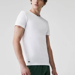 Lacoste T-Shirt - Crewneck Slim Fit 3-Pack - White - TH3321
