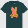 Psycho Bunny T-Shirt - Bennett Graphic - Cosmic Teal - B6U409R1PC