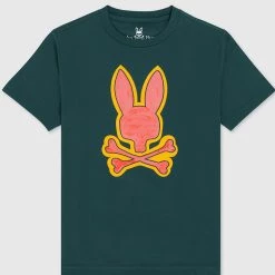 Psycho Bunny T-Shirt - Bennett Graphic - Cosmic Teal - B6U409R1PC