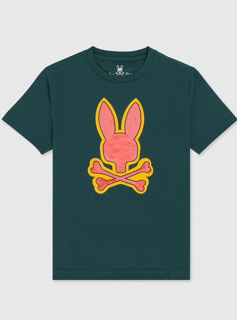 Psycho Bunny T-Shirt - Bennett Graphic - Cosmic Teal - B6U409R1PC 1 Psycho Bunny T-Shirt - Bennett Graphic - Cosmic Teal - B6U409R1PC