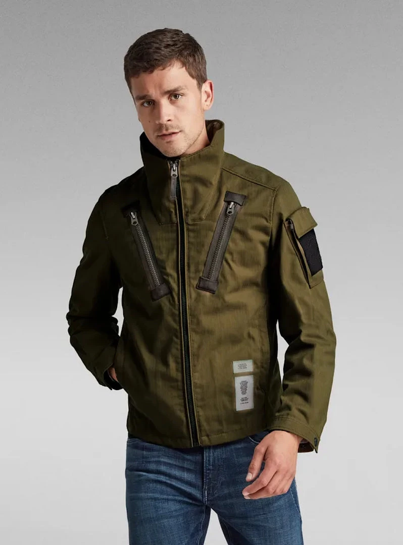 G-Star Jacket - Zip Track Overshirt - Dark Olive - D20521 Shop All 2 G-Star Jacket - Zip Track Overshirt - Dark Olive - D20521 Shop All