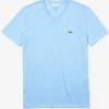 Lacoste T-Shirt - V-Neck Pima Cotton Jersey - Blue-HBP - TH6710