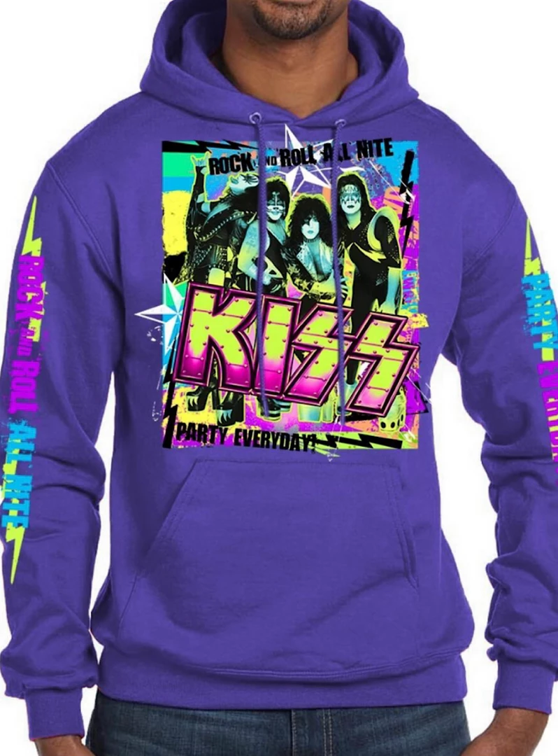 Shop All Premium Garage Hoodie - Rock N Roll All Night - Ultra Violet - K3013 1 Shop All Premium Garage Hoodie - Rock N Roll All Night - Ultra Violet - K3013